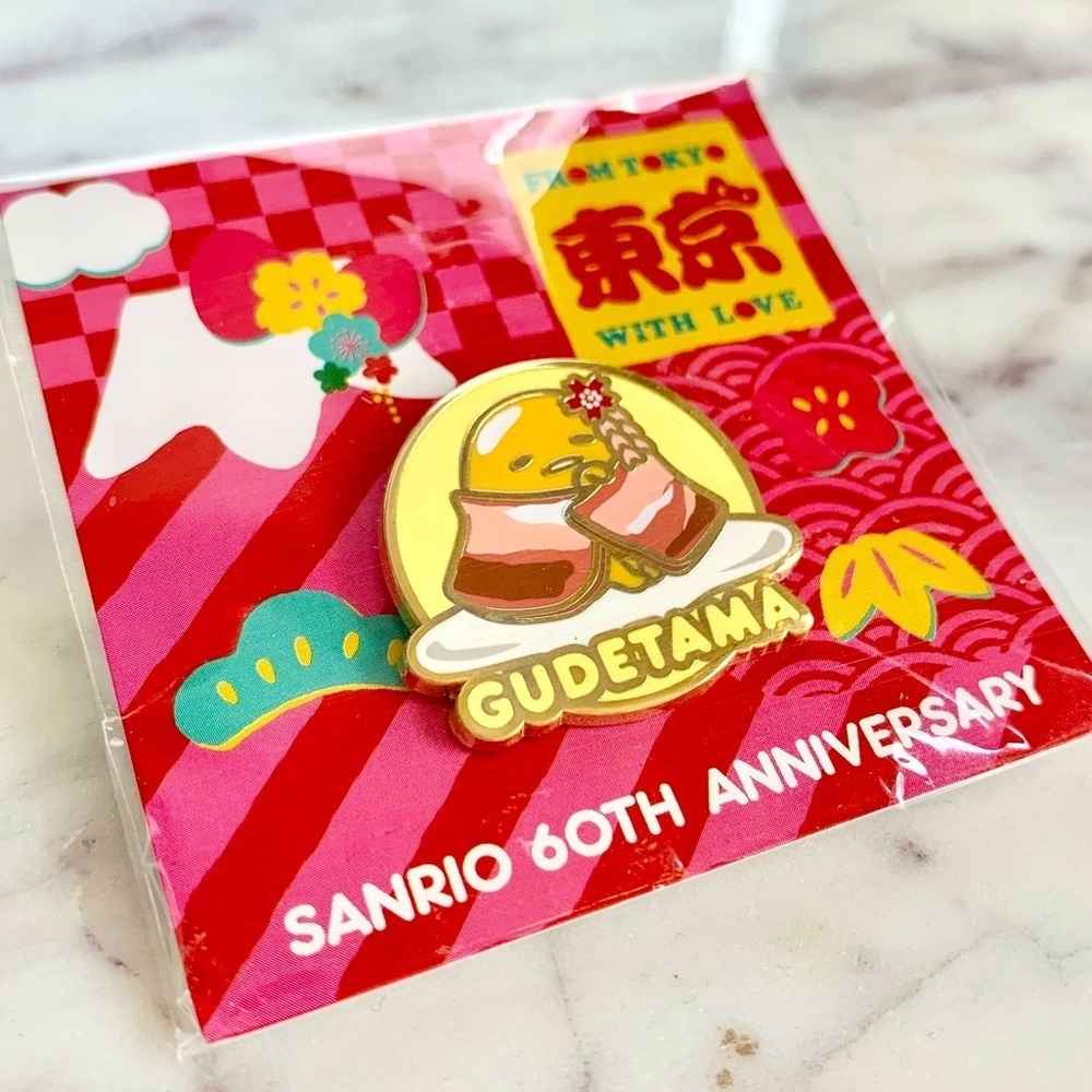 🥚 Gudetama Sanrio 60th Anniversary Limited Edition Collectible Pin